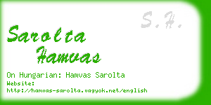 sarolta hamvas business card